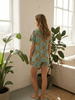 Cotton Pyjama Shorts Set - Sky Blue Jaguars - Hauslife
