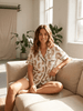 Cotton Pyjama Shorts Set - White Cheetahs - Hauslife