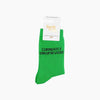 Currently Unsupervised Combed Cotton Glitter Socks in Lime - Hauslife