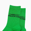 Currently Unsupervised Combed Cotton Glitter Socks in Lime - Hauslife