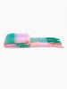 Allie Heavyweight Scarf - Green/Lilac, Square Colour Block