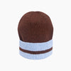 Martha Beanie Hat in Brown/Blue