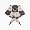 Traditional Check Triangle Heavyweight Scarf in Brown/Cream