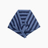 Striped Triangle Heavyweight Scarf in Denim Blue/Navy Blue