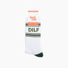 DILF Organic Cotton Sports Socks in White - Hauslife