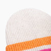 Martha Striped Beanie Hat in Orange/Pink