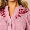 Embroidered Floral Long Sleeve Cotton Shirt in Red - Hauslife