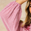 Embroidered Floral Long Sleeve Cotton Shirt in Red - Hauslife