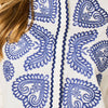 Embroidered Hearts Long Sleeve Cotton Shirt in White - Hauslife