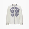 Embroidered Hearts Long Sleeve Cotton Shirt in White - Hauslife
