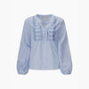 Embroidered Pinstripe Long Sleeve Cotton Shirt - Hauslife