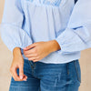 Embroidered Pinstripe Long Sleeve Cotton Shirt - Hauslife