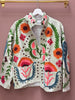 Embroidered Velvet Suzani Jacket - Ivory Floral - Hauslife