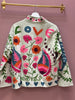 Embroidered Velvet Suzani Jacket - Ivory Floral - Hauslife