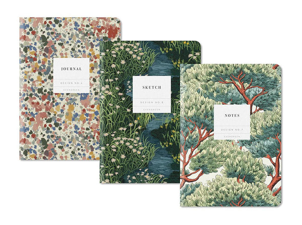 Evergreen | 3x Stitched Notebook Set (B6) - Hauslife