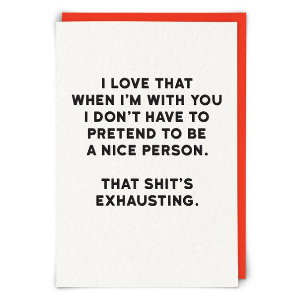 Exhausting Greetings Card - Hauslife