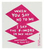 F - Word Swedish Dishcloth - new! - Hauslife
