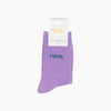 Feral Slogan Socks – Lilac Ribbed Glitter Cotton - Hauslife