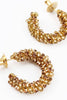 GOLD BEADED MINI HOOPS - Hauslife