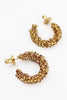 GOLD BEADED MINI HOOPS - Hauslife