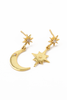 GOLD STAR & MOON ODD EARRING DROPS - Hauslife