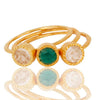 Green Onyx Stacking Rings - Hauslife