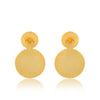 Hammered Double Disc Gold Earrings - Hauslife