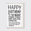 Happy Birthday Bestest Friend Card - Hauslife