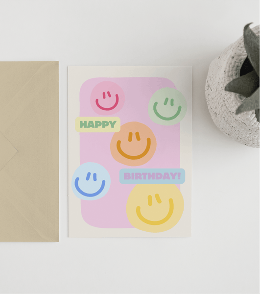 Happy Birthday Smiley Card - Hauslife