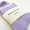 Happy Birthday Spring Lilac Cable Knit Socks - Hauslife