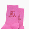 Hot Girls Read Books Socks – Glitter Ribbed Cotton - Hauslife