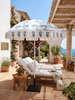 Jaipur Azure Palm Hand-Block Garden Parasol - Hauslife
