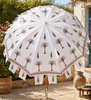 Jaipur Riviera Palm Indian garden parasol — handmade hand block printed cotton canopy — Hauslife"