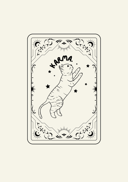 Karma is a cat Taylor Swift Tarot inspired Print - Hauslife