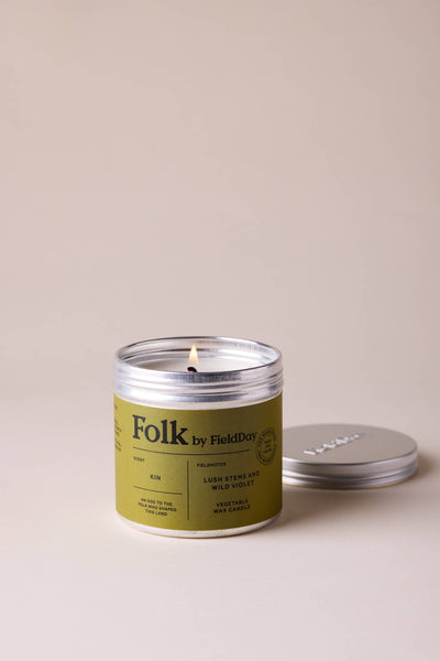 Kin Vegetable Wax Folk Tin Candle - Hauslife
