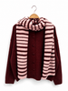 Knit Cardigan with Matching Striped Scarf – AP203 - Hauslife