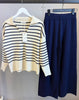 Knit Co - ords in Cream and Navy Stripes - Hauslife