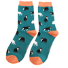 Ladies' Bamboo Socks - Black & White Cats - Hauslife
