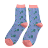 Ladies' Bamboo Socks - Blue Peacocks - Hauslife