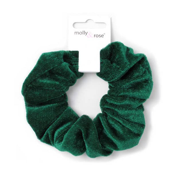 Large - High shine Green velvet scrunchie. Dia.12cm - Hauslife