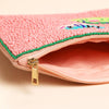 Large Pink Beaded Fish Pouch Bag - Hauslife