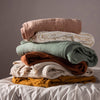 Lark Muslin Cotton Throw White - Hauslife