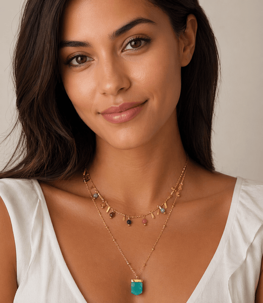 Layered Gemstone Necklace - Hauslife