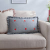 Les Fruites Embroidered Ruffle Cushion Strawberries - Hauslife