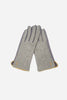 Light Grey Gold Lightning Bolt Trim Detail Gloves - Hauslife