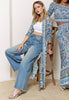 Long Sleeve Maxi Kimono in Blue Paisley Print - Hauslife