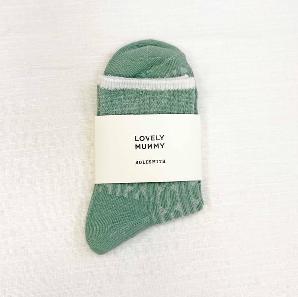Lovely Mummy Green Cable Knit Cotton Socks - Hauslife