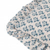Lulah Block Printed Ruffle Cushion Linen/Blue - Hauslife