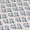 Lulah Block Printed Ruffle Cushion Linen/Blue - Hauslife
