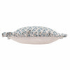 Lulah Block Printed Ruffle Cushion Linen/Blue - Hauslife